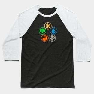 Magic the Gathering: Colors of Mana Baseball T-Shirt